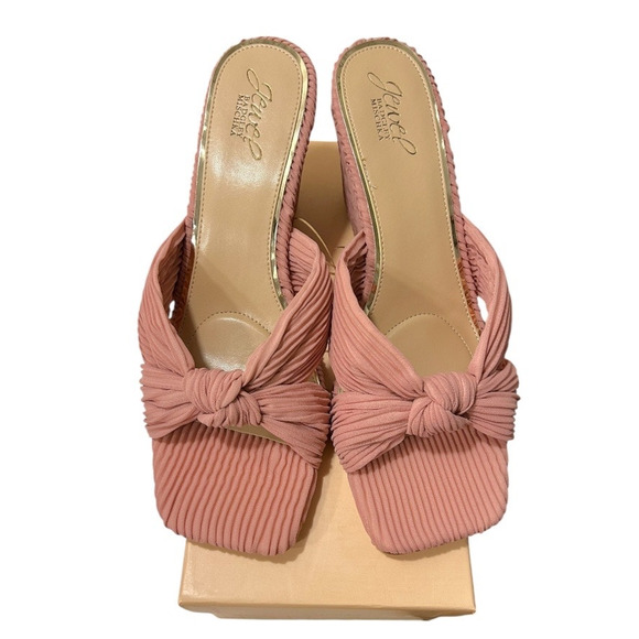 Jewel Badgley Mischka Shoes - Jewel Badgley Mischka Hype Wedge Slide Sandal Women's 10 JW5032 English Rose NEW